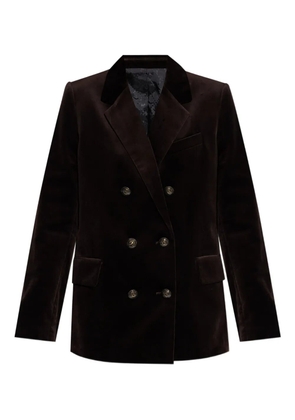 Zadig&Voltaire double-breasted velvet blazer - Brown