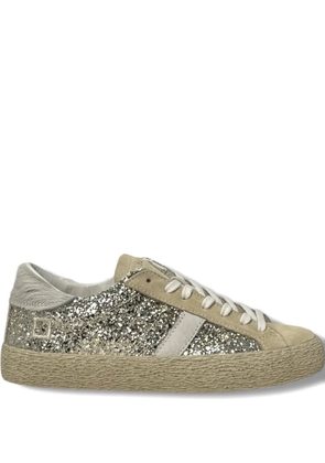 Date HILL LOW glitter trainers - Silver