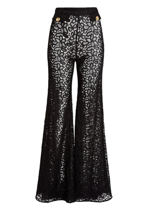 Giambattista Valli lace flared trousers - Black