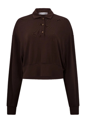 Aya Muse buttoned polo top - Brown