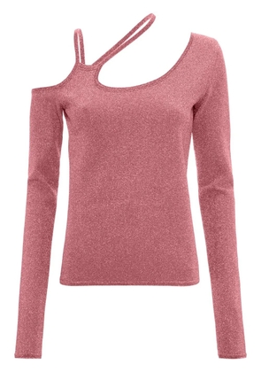 JW Anderson cut-out metallic asymmetric top - Pink