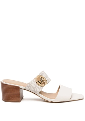Michael Kors Summer logo-plaque mules - Brown
