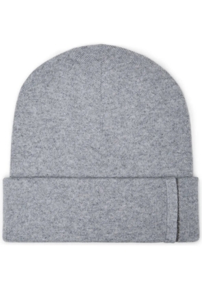 Brunello Cucinelli beaded-trim wool beanie - Grey