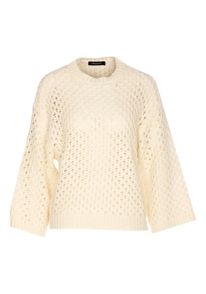 Fabiana Filippi sequin-detail crew-neck sweater - White