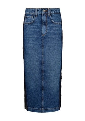 LIU JO lace-insert denim skirt - Blue