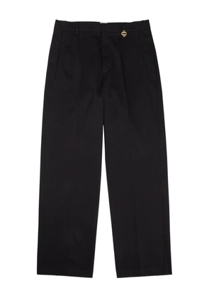 Casablanca emblem pleated trousers - Black