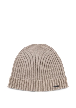RRD velvet-effect ribbed beanie - Neutrals