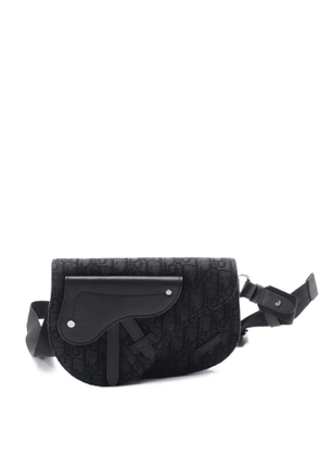 Christian Dior Pre-Owned 2010s Oblique Saddle cross body bag - Black