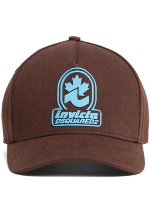 DSQUARED2 logo applique baseball cap - Brown