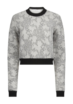 Nina Ricci lace-jacquard jumper - Neutrals