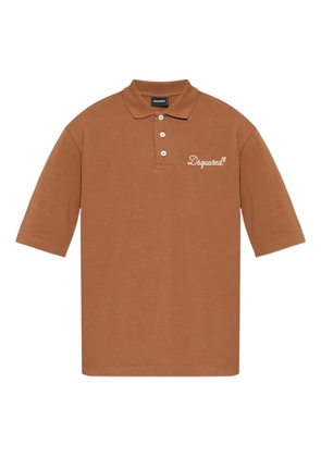DSQUARED2 logo-embroidered polo shirt - Brown