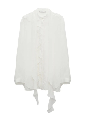 Dorothee Schumacher ruffled striped blouse - White