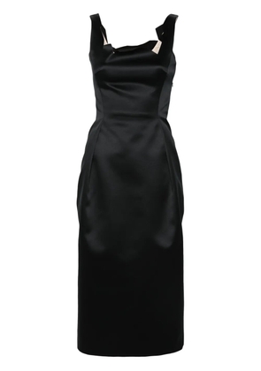Viktor & Rolf raw cut-edge midi dress - Black