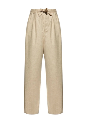 LOEWE drawstring-waist wool trousers - Neutrals