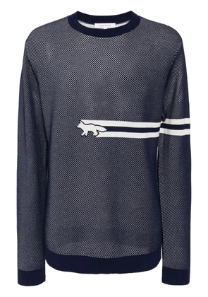 Maison Kitsuné Flash Fox mesh jumper - Blue