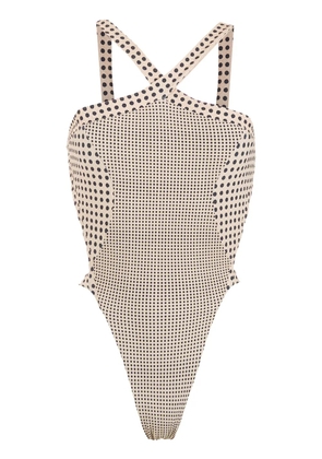 Amir Slama polka-dot print swimsuit - Neutrals