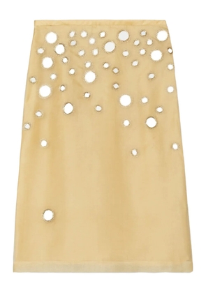 Tory Burch embellished mirror skirt - Neutrals