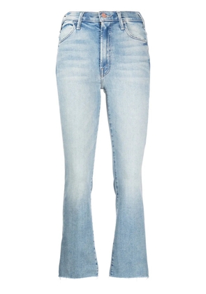 MOTHER denim flared cropped trousers - Blue