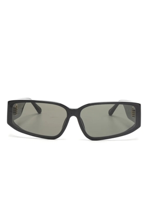 Linda Farrow Senna rectangle-frame sunglasses - Black