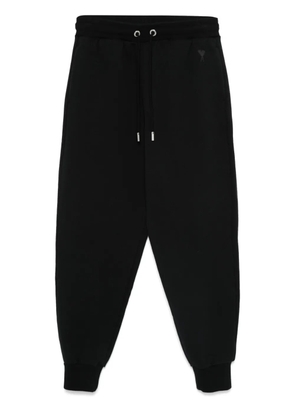 AMI Paris Ami de Coeur-motif track pants - Black
