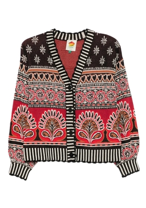 FARM Rio patterned cardigan - Red
