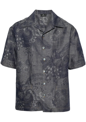 ETRO patterned-jacquard shirt - Blue