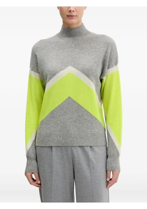 FROM FUTURE Chevron-Pattern roll-neck sweater - Grey
