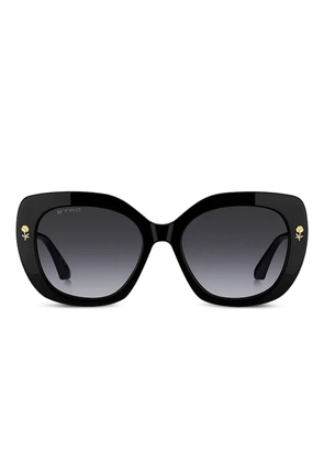 ETRO rose-embellished geometric sunglasses - Black