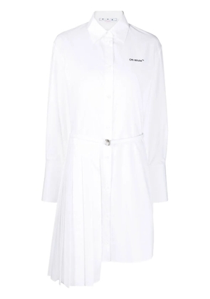 Off-White asymmetric pleated shirt dress