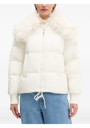 HUGO fur-collar puffer jacket - White