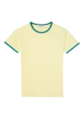Sunnei contrast-trim T-shirt - Yellow