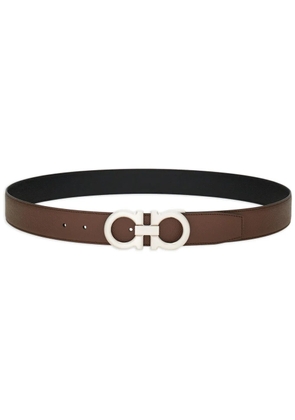 Ferragamo Gancini-buckle reversible leather belt - Brown