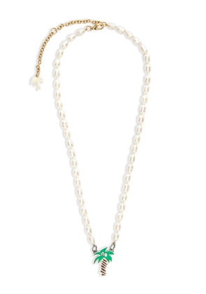 Palm Angels Sketchy pearls necklace - White