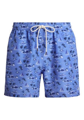 Polo Ralph Lauren Traveler graphic-print swim shorts - Blue