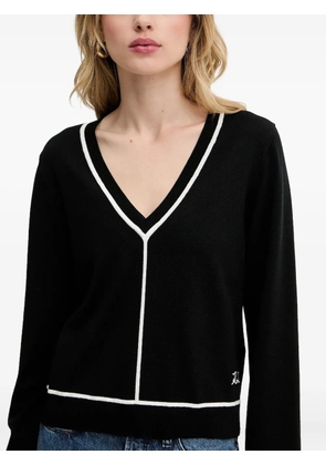 Karl Lagerfeld V-neck knitwear sweater - Black