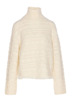 Guest In Residence cable-knit turtleneck sweater - White