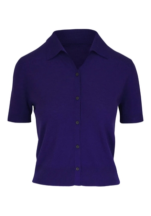 Vince button-down short-sleeve top - Purple