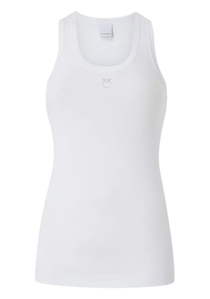 PINKO logo-embroidered tank top - White