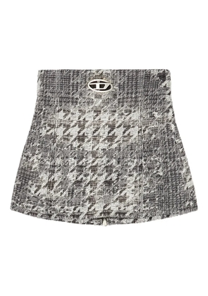 Diesel denim-jacquard corset top - Black