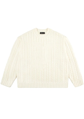 Purple Brand Gothic P sweater - White