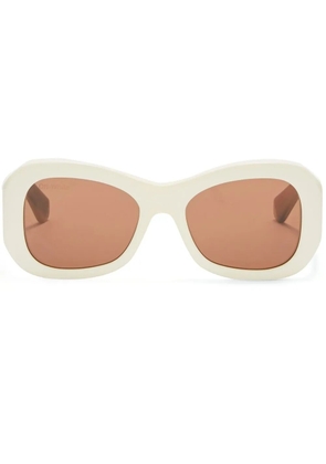 Off-White Eyewear logo-print sunglasses - Brown
