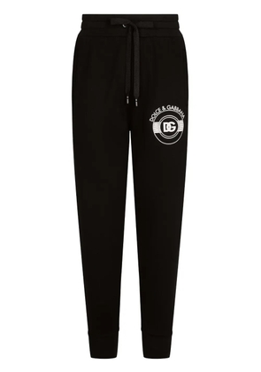 Dolce & Gabbana logo-print cotton track pants - Black