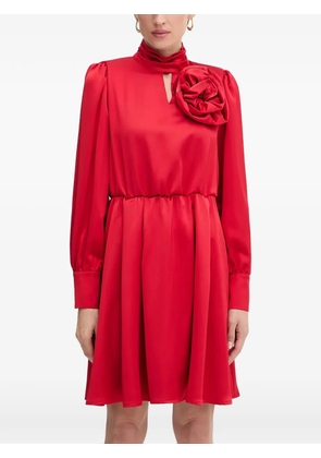 FRACOMINA flower high neck dress - Red