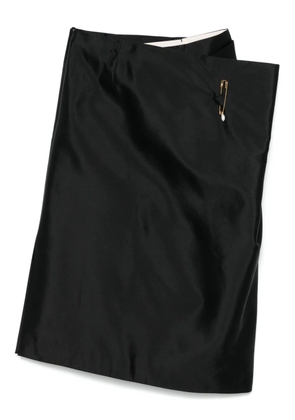 Carven Fold Front midi skirt - Black