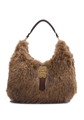 GANNI large Kat shoulder bag - Brown