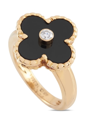 Van Cleef & Arpels Pre-Owned pre-owned 18K yellow gold Alhambra diamond ring