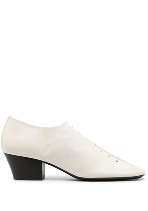 LEMAIRE heeled leather derby shoes - White