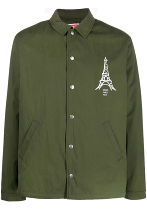 Kenzo chest logo-print shirt jacket - Green