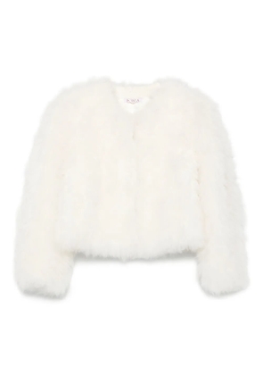 Liska goat-fur cropped jacket - White