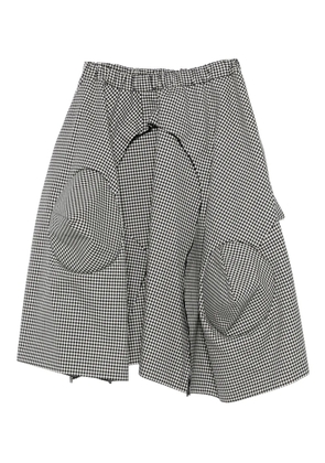 Comme Des Garçons embroidered flared skirt - Black